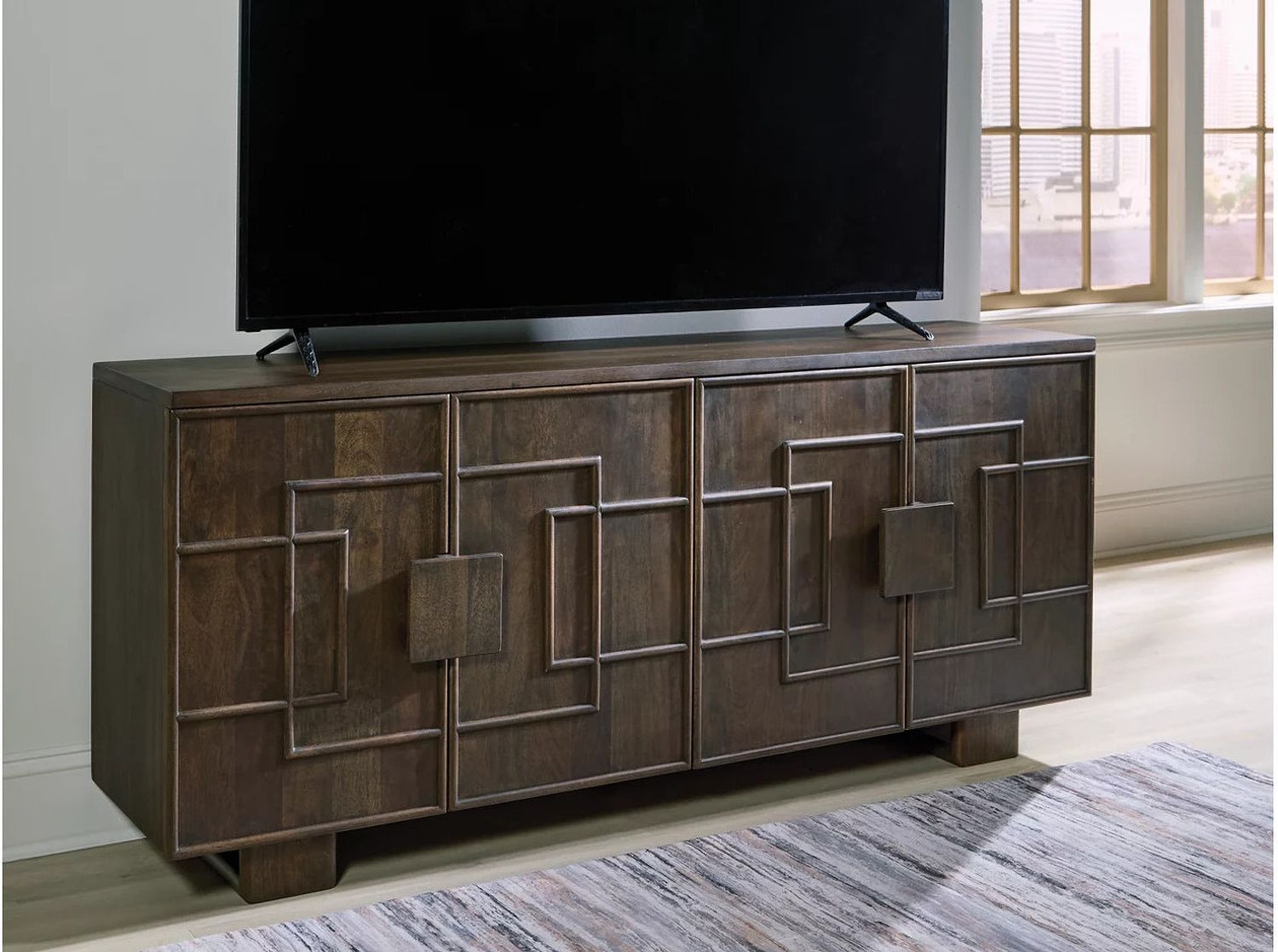 Cato Accent Cabinet In Dark Brown A4000682