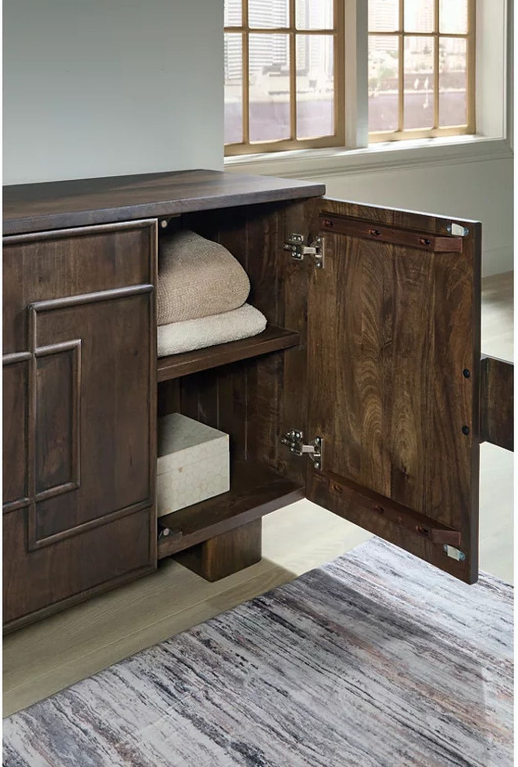 Cato Accent Cabinet In Dark Brown A4000682