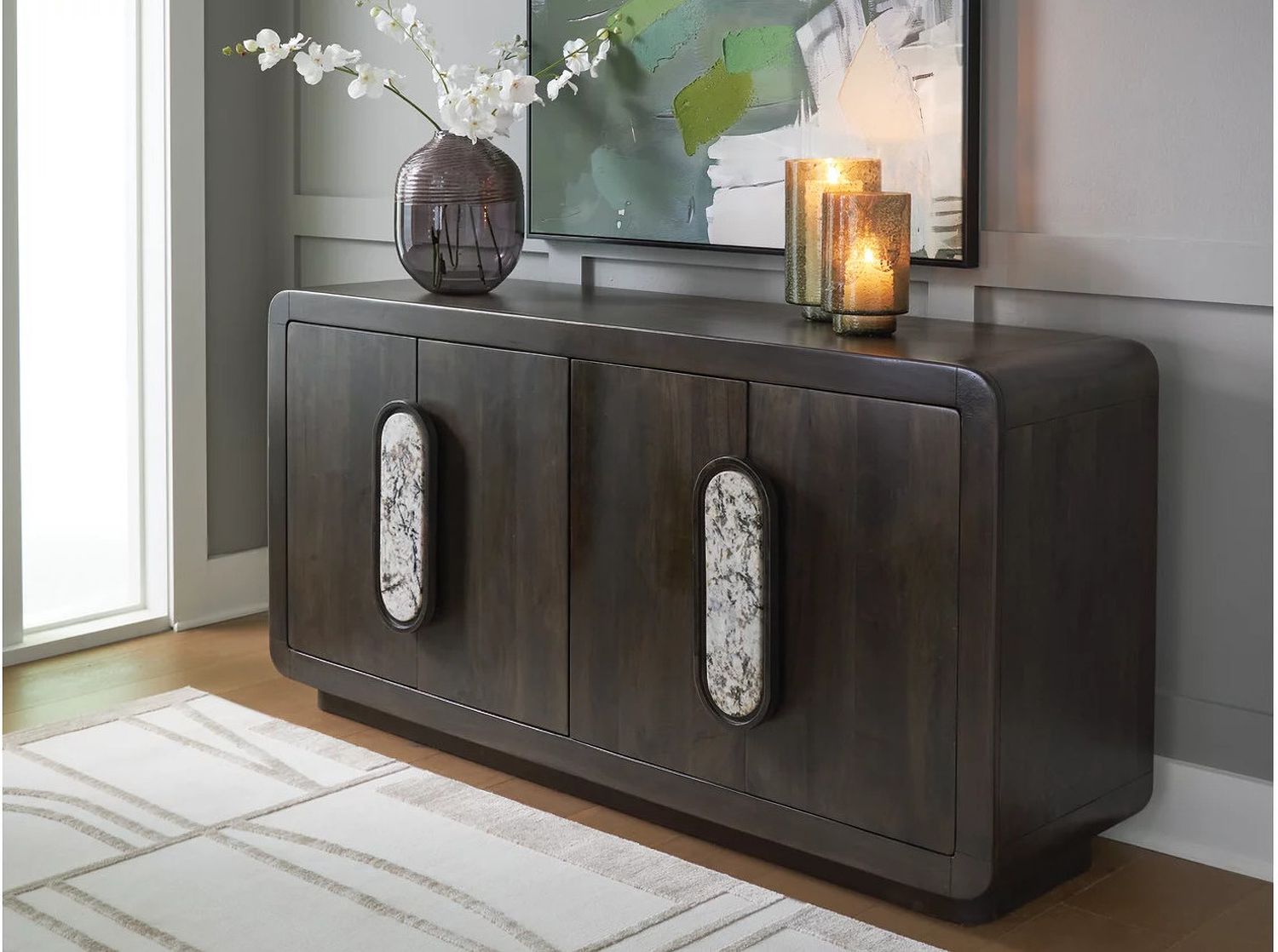 Elliston Accent Cabinet In Espresso Brown A4000683