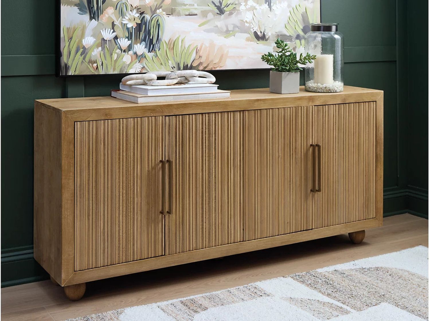 Niam Accent Cabinet In Light Antique Beige A4000684