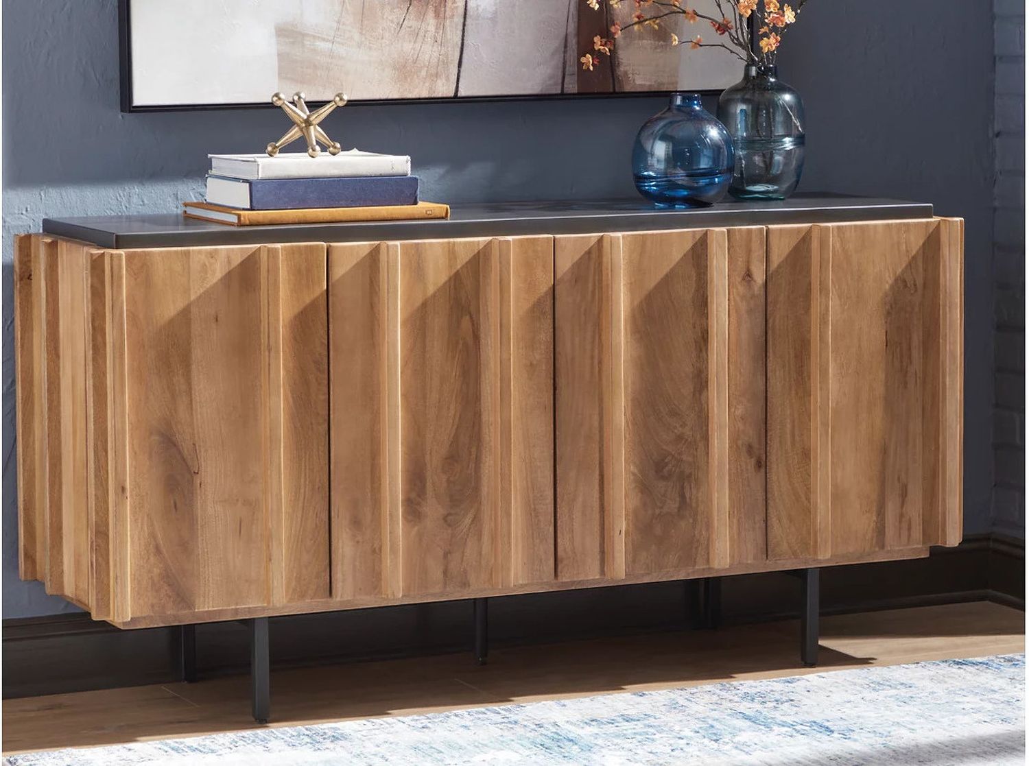 Quintavious Accent Cabinet In Brown and Charcoal A4000685