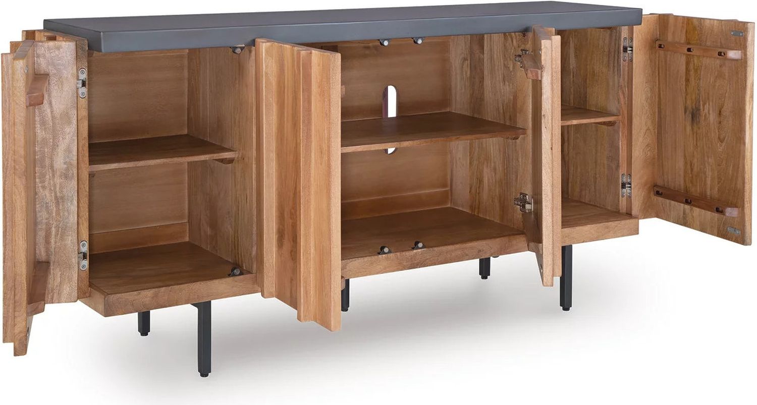 Quintavious Accent Cabinet In Brown and Charcoal A4000685