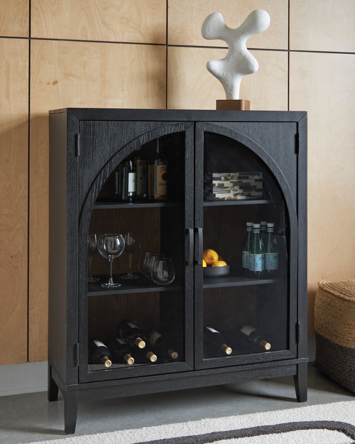 Armenleigh Accent Cabinet In Black and Brown A4000702