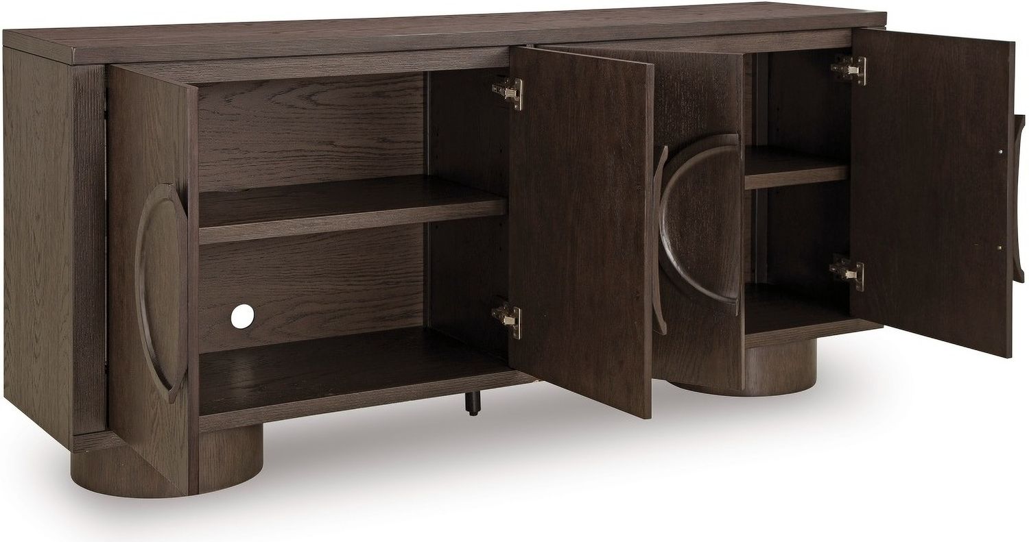 Veeda Accent Cabinet In Dark Brown A4000703