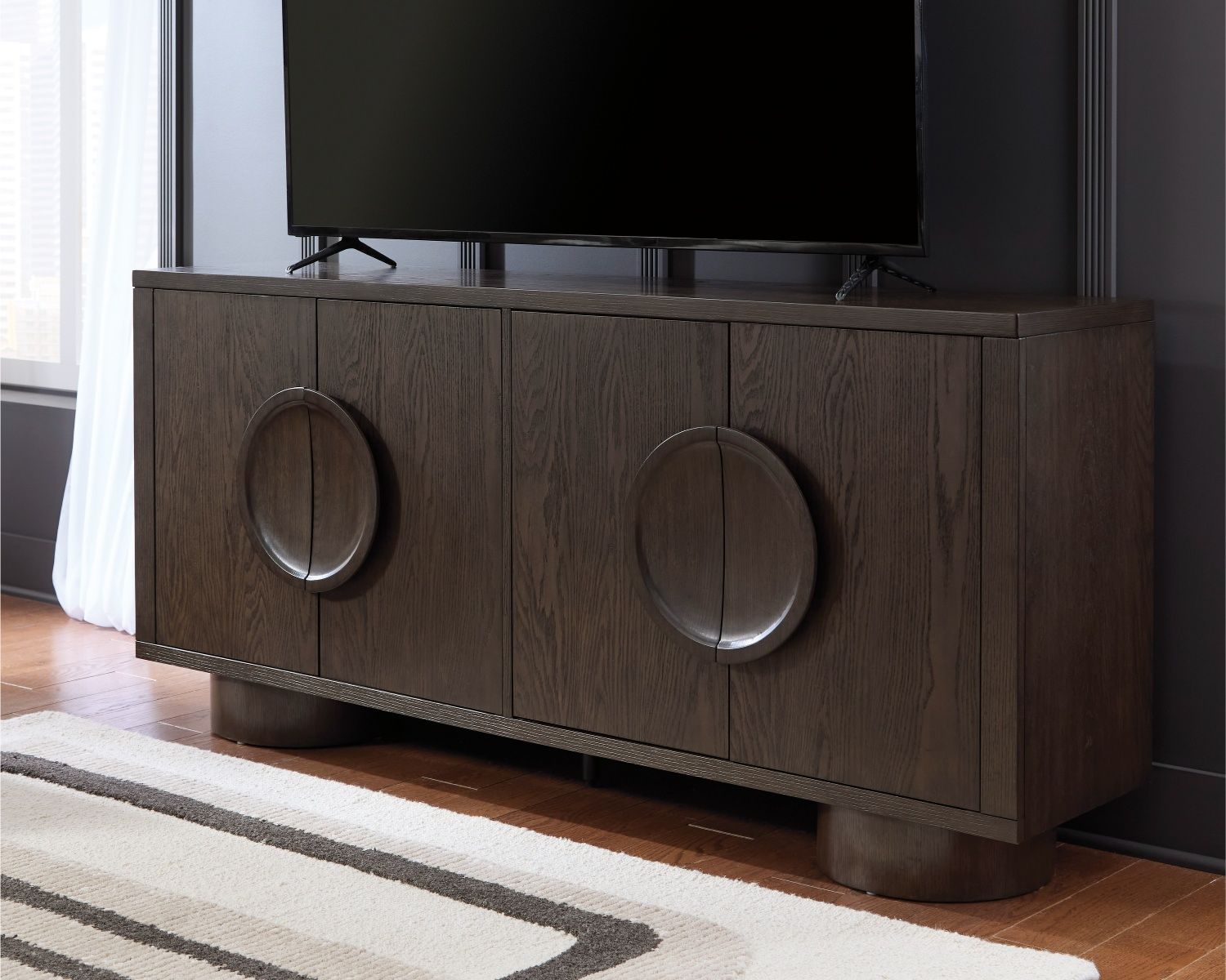 Veeda Accent Cabinet In Dark Brown A4000703