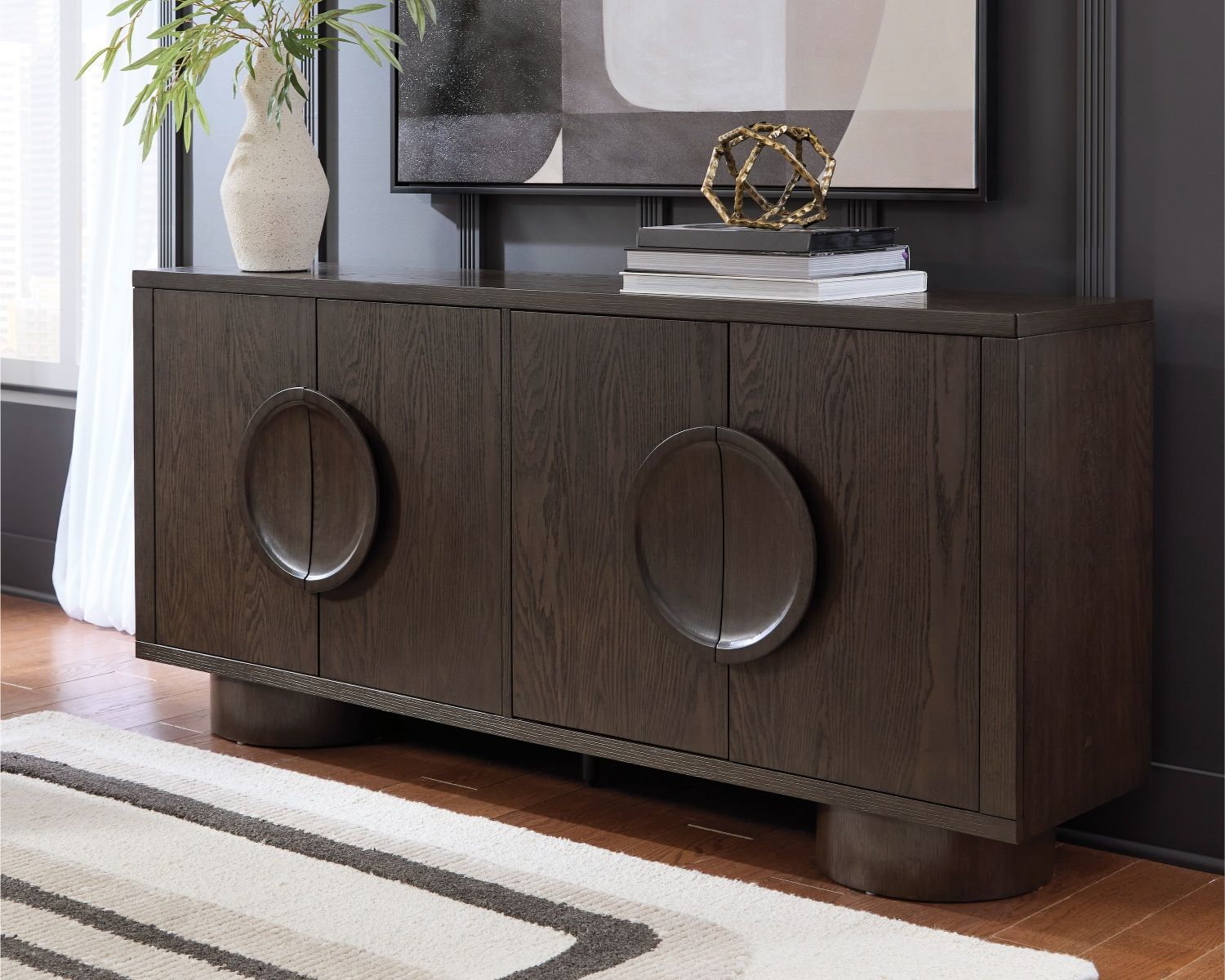 Veeda Accent Cabinet In Dark Brown A4000703