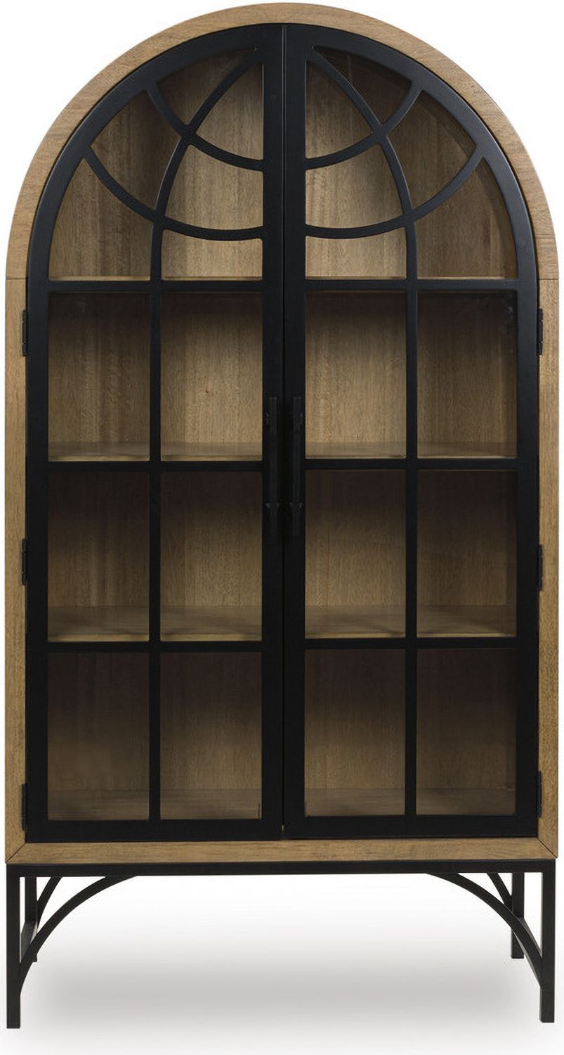 Gwenwich Accent Cabinet In Natural and Black A4000704