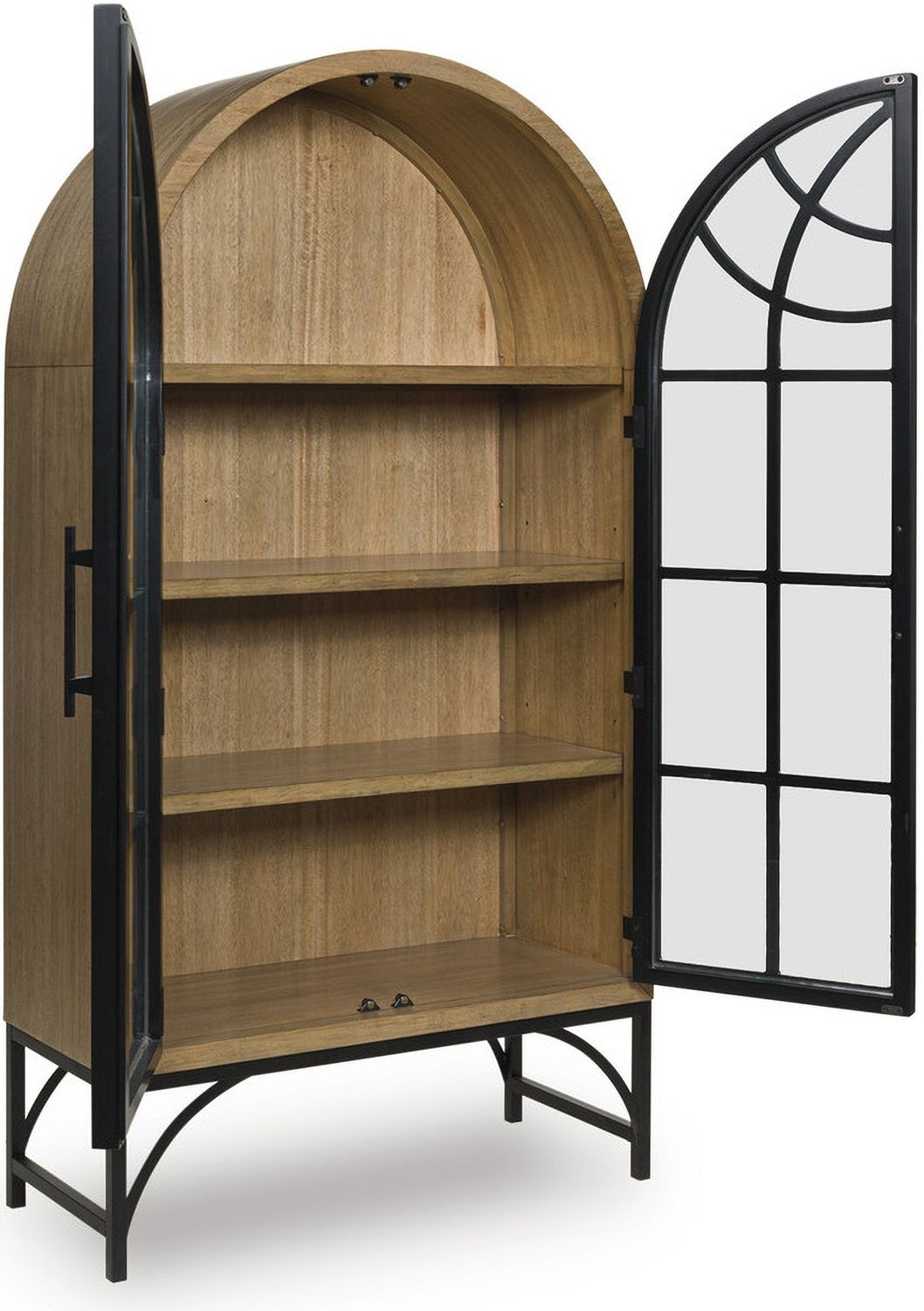 Gwenwich Accent Cabinet In Natural and Black A4000704