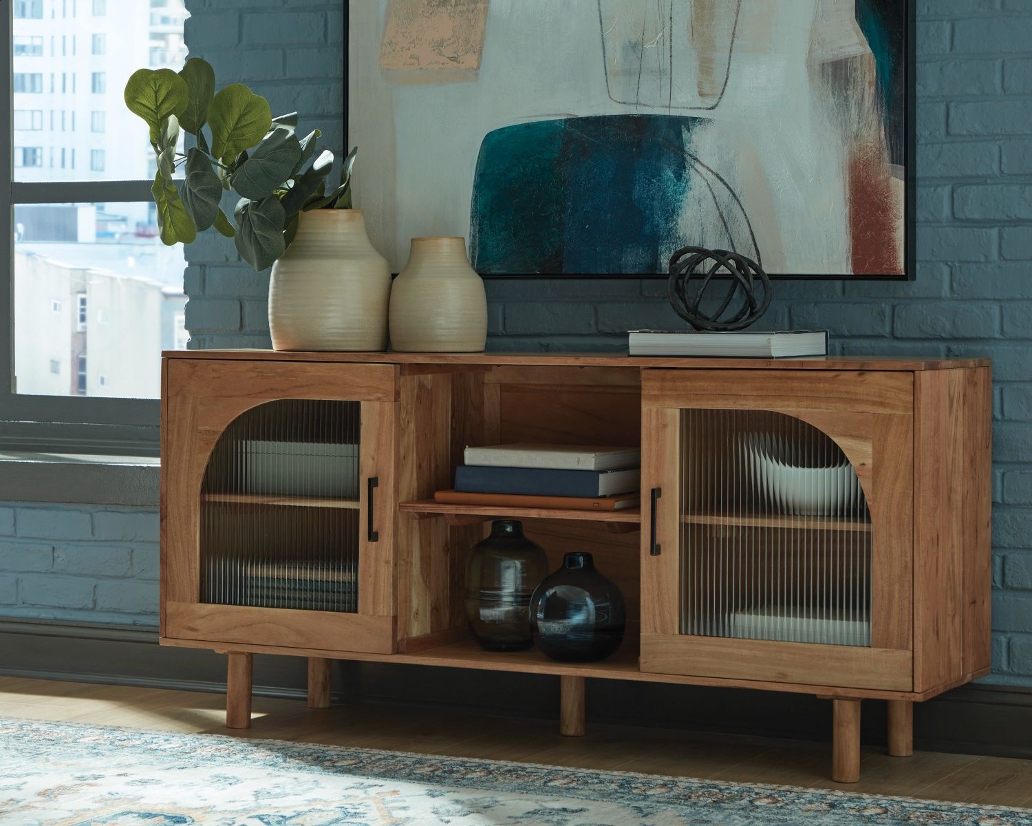 Adway Accent Cabinet In Natural Brown A4000709