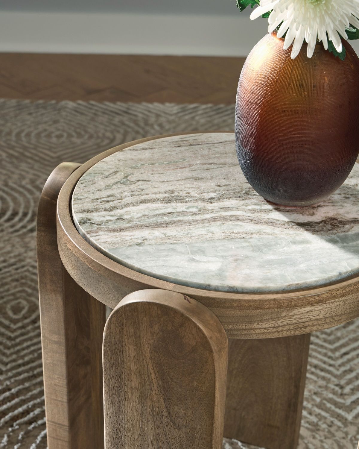 Gavrilley Accent Table In Gray/White/Brown A4000722