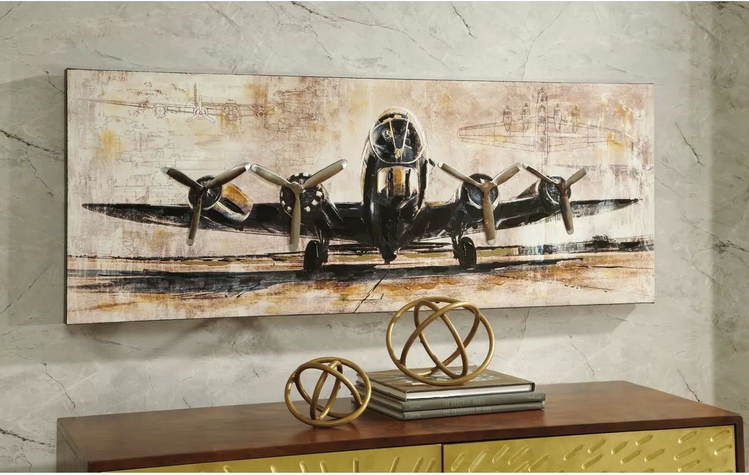 Kalene Brown and Black Wall Art A8000152
