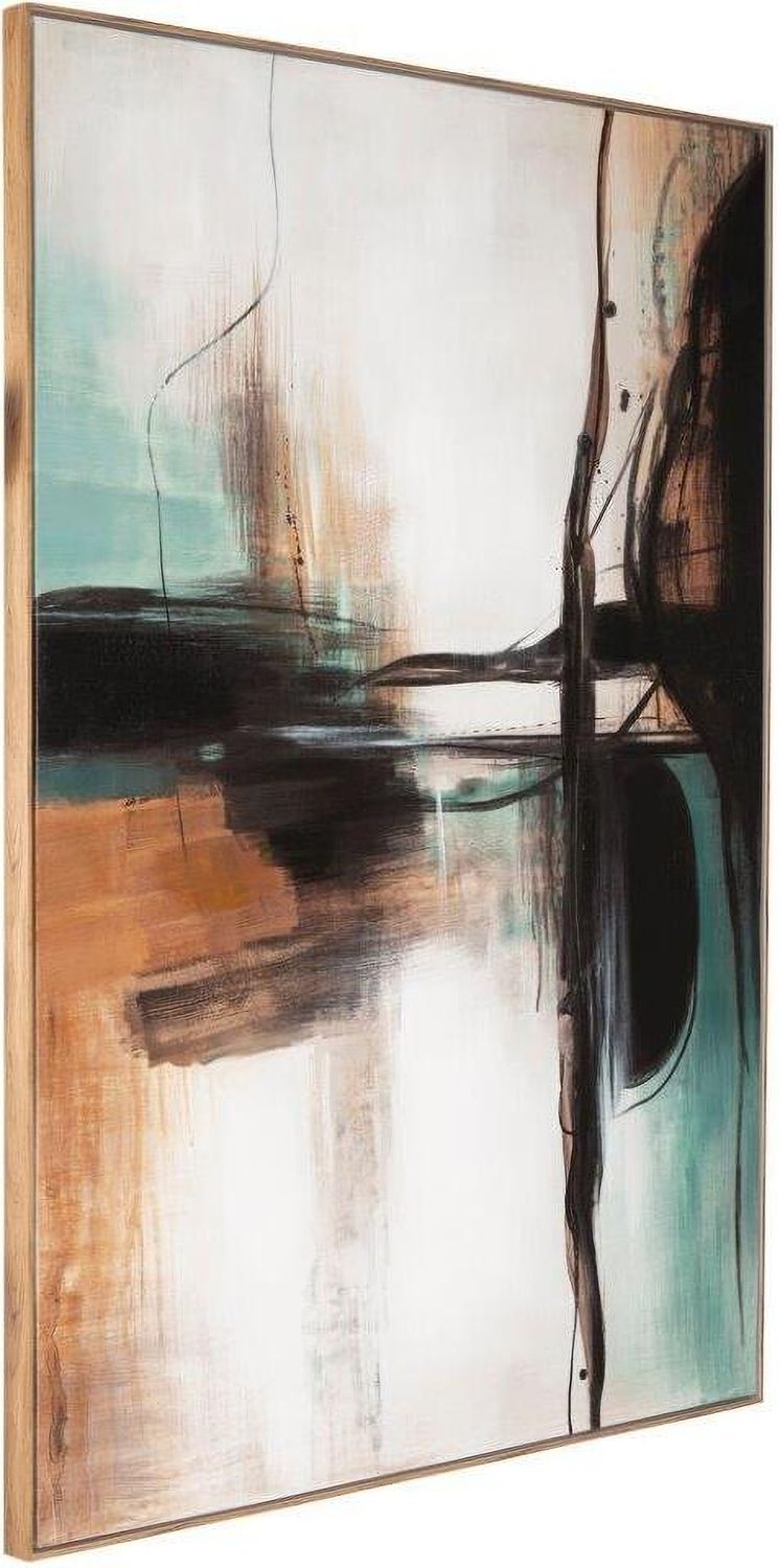 Brunonia Teal Orange And Black Wall Art A8000337