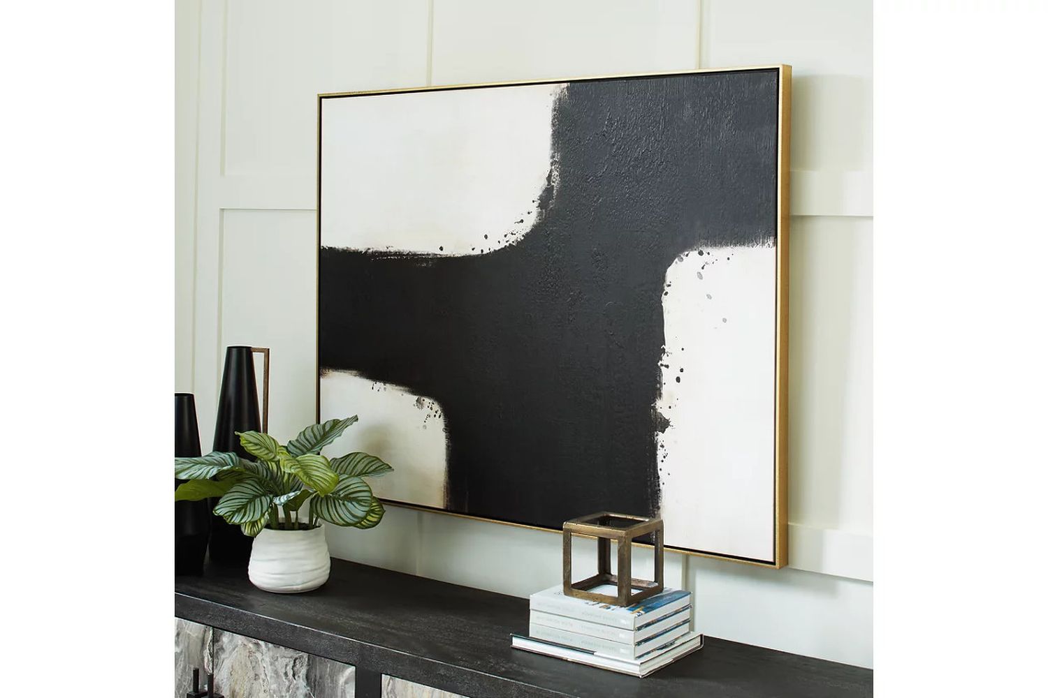 Reighlea Black And White Wall Art A8000352