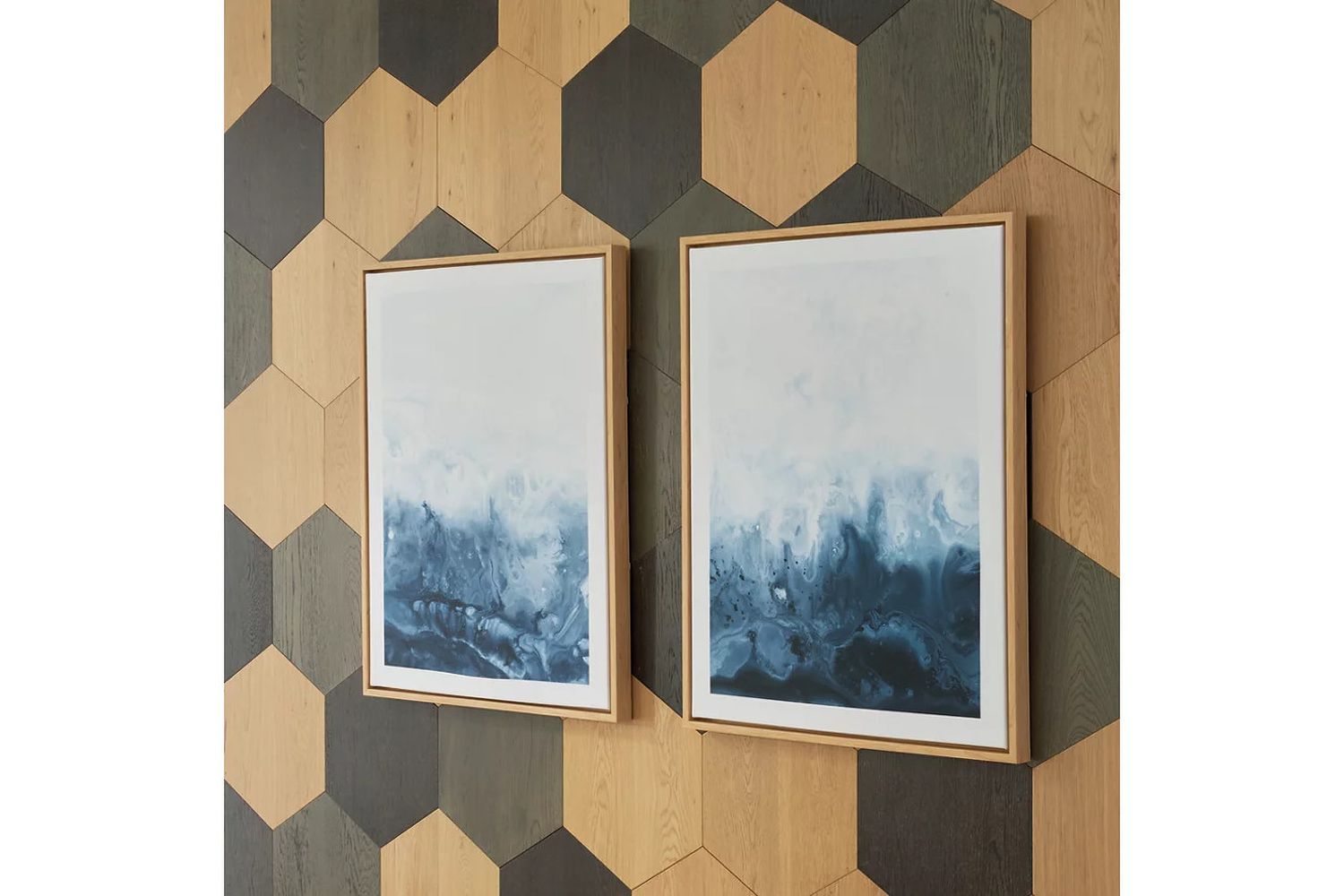Holport Blue And White Wall Art Set Of 2 A8000368