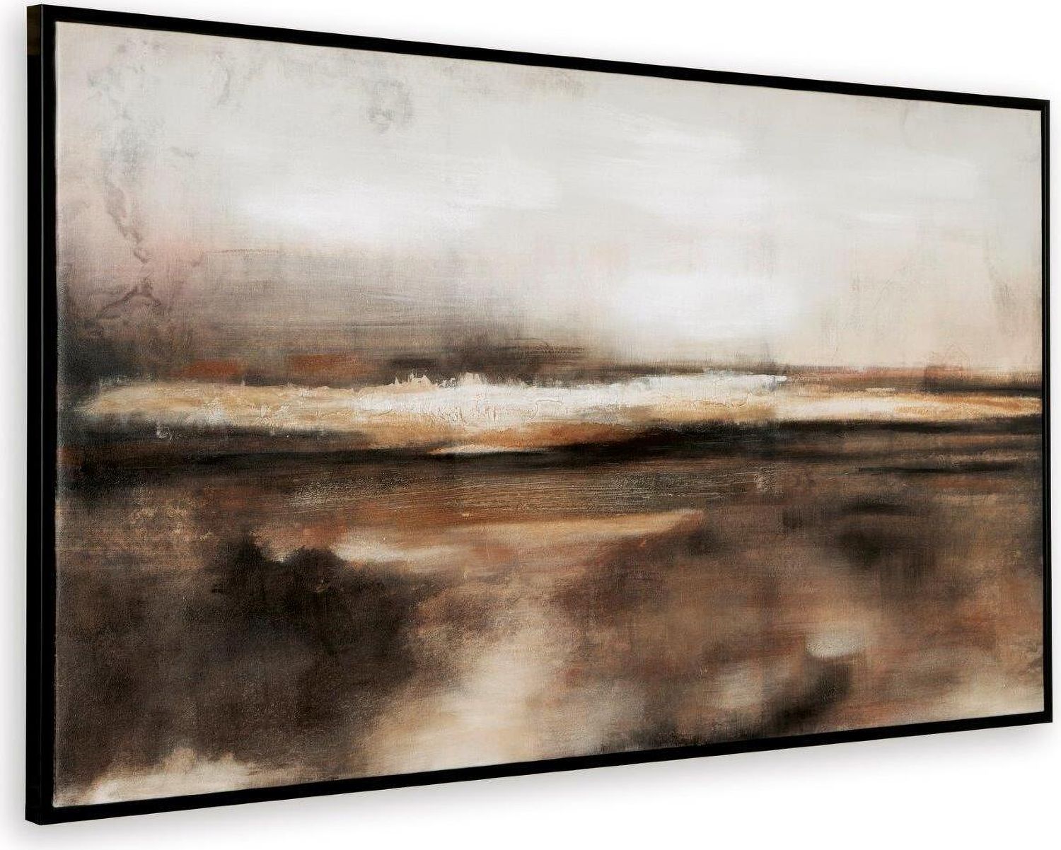 Drewland Black And Brown And Orange Wall Art A8000375