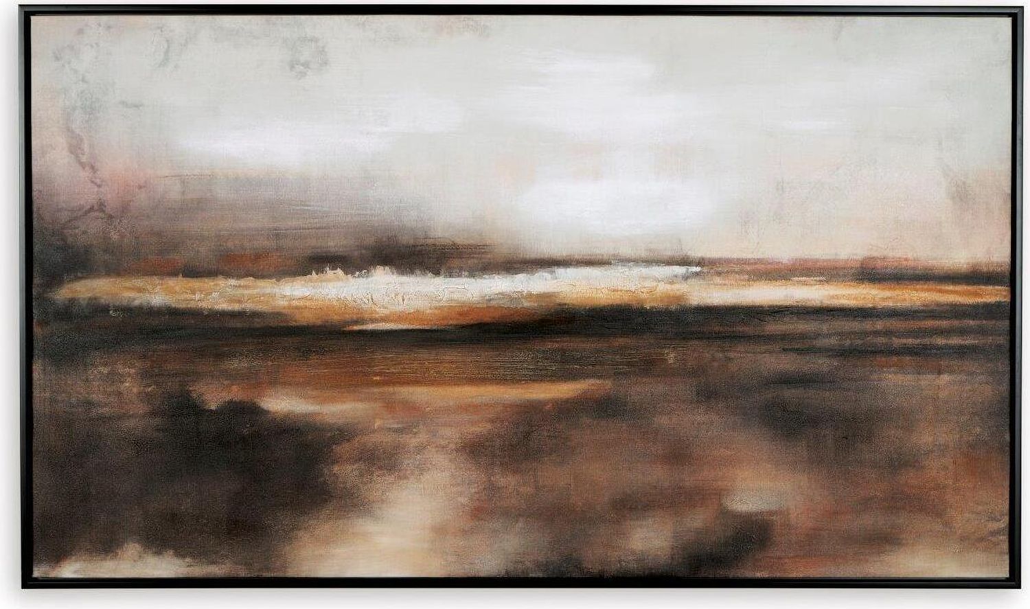 Drewland Black And Brown And Orange Wall Art A8000375