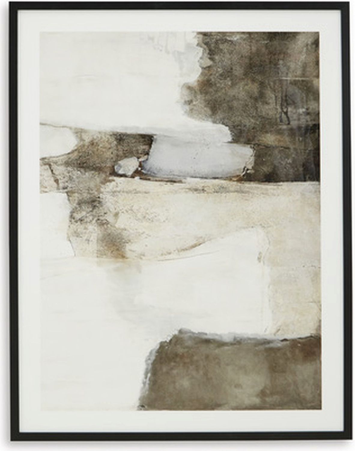 Aldricton Wall Art In White and Brown A8000406