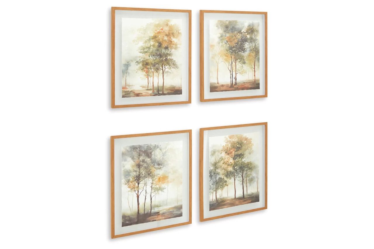 Bryneford Wall Art Set of 4 In Multi A8000411