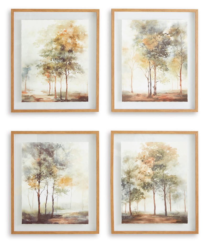 Bryneford Wall Art Set of 4 In Multi A8000411