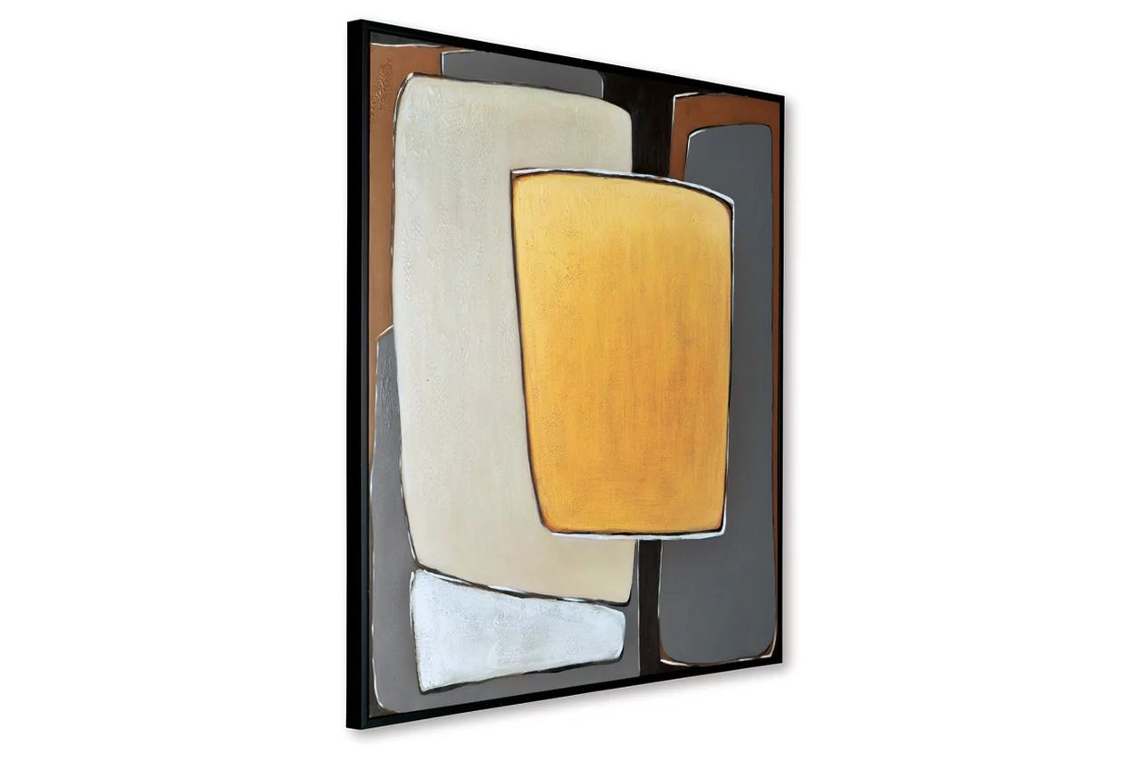 Actman Wall Art In Cream/Brown/Gray A8000428