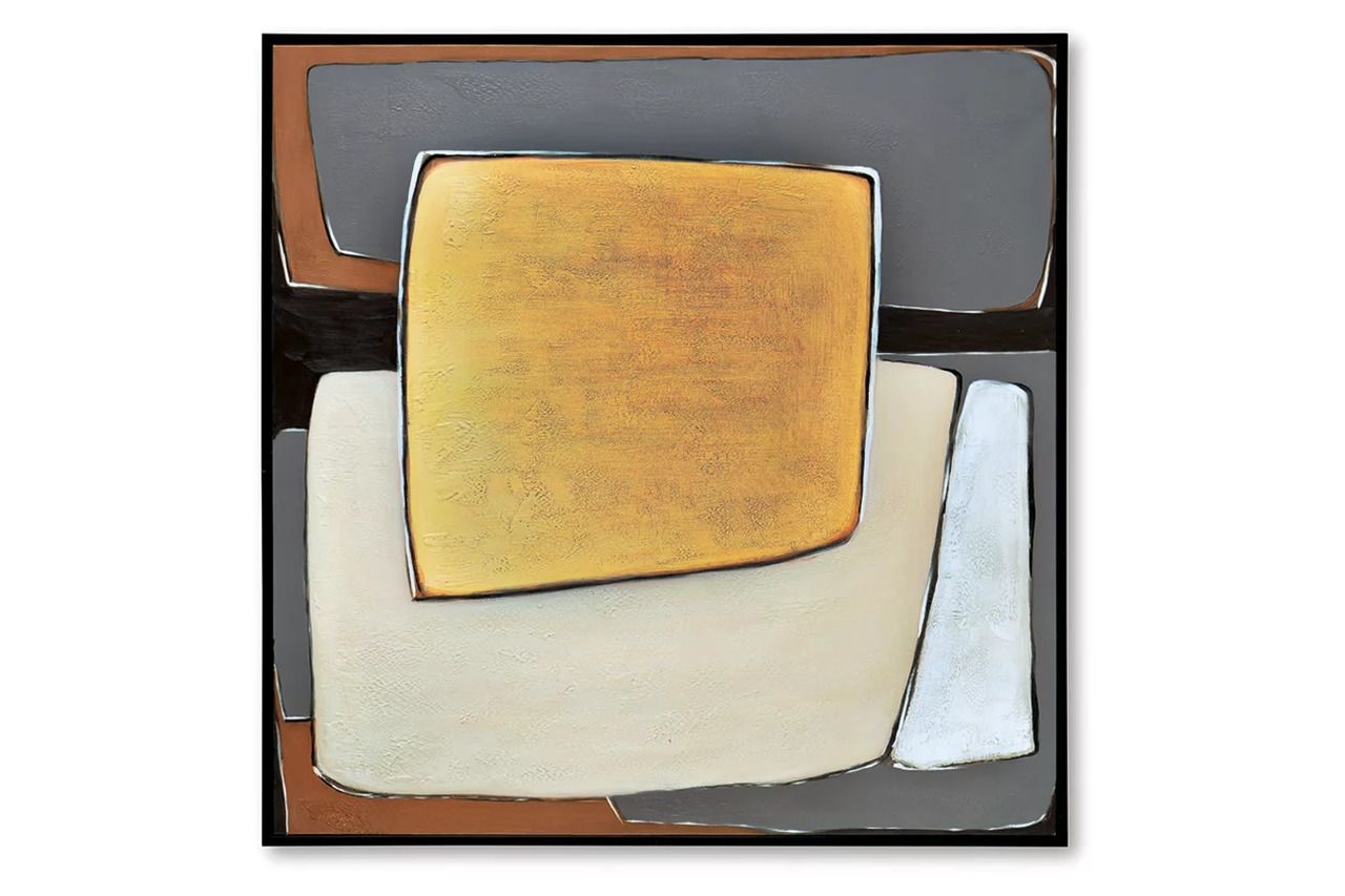 Actman Wall Art In Cream/Brown/Gray A8000428