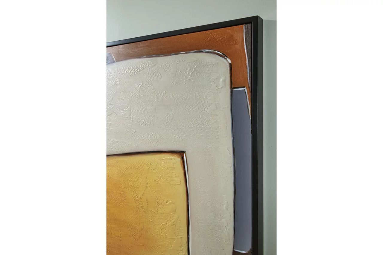 Actman Wall Art In Cream/Brown/Gray A8000428