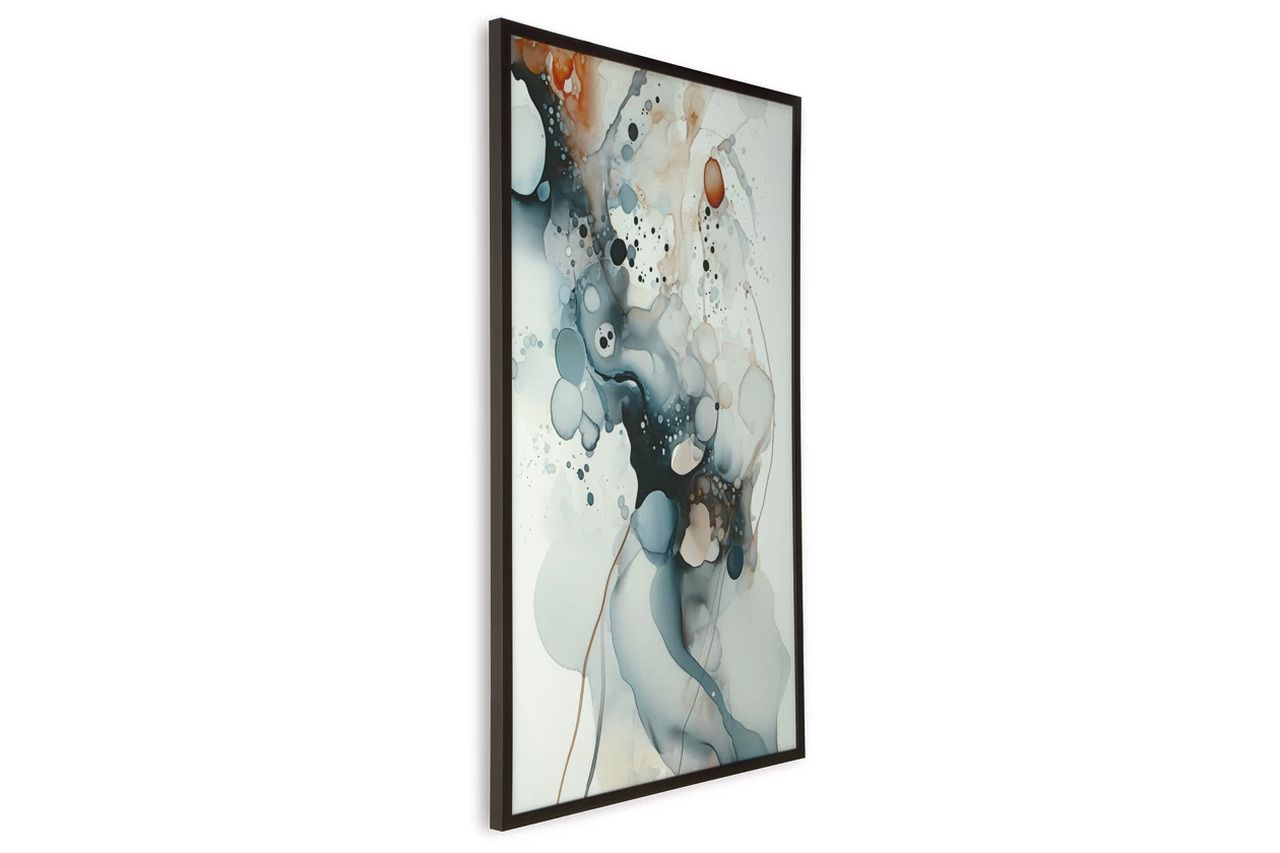 Foxenburg Wall Art In Blue/Amber/White A8000432