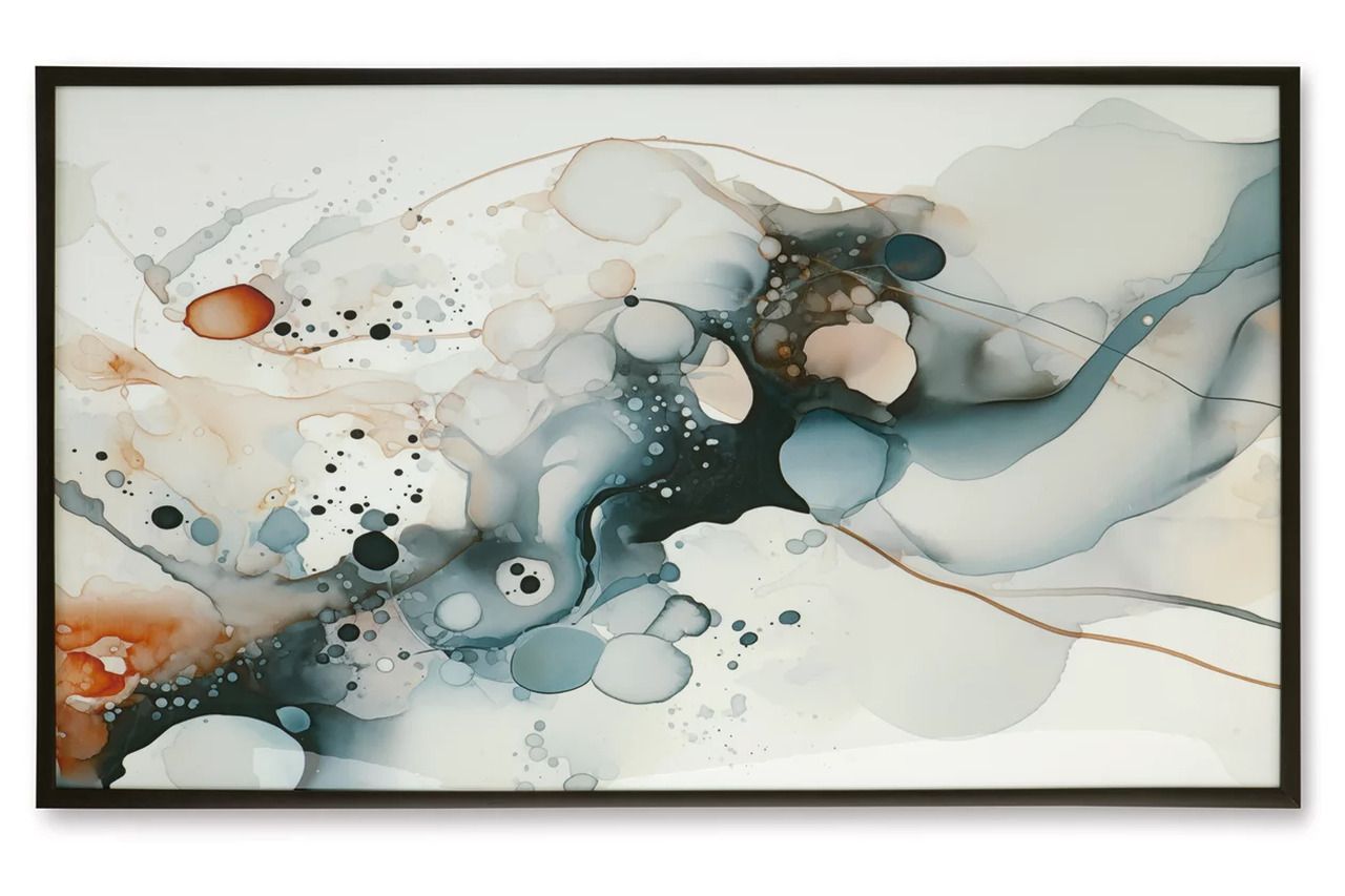 Foxenburg Wall Art In Blue/Amber/White A8000432