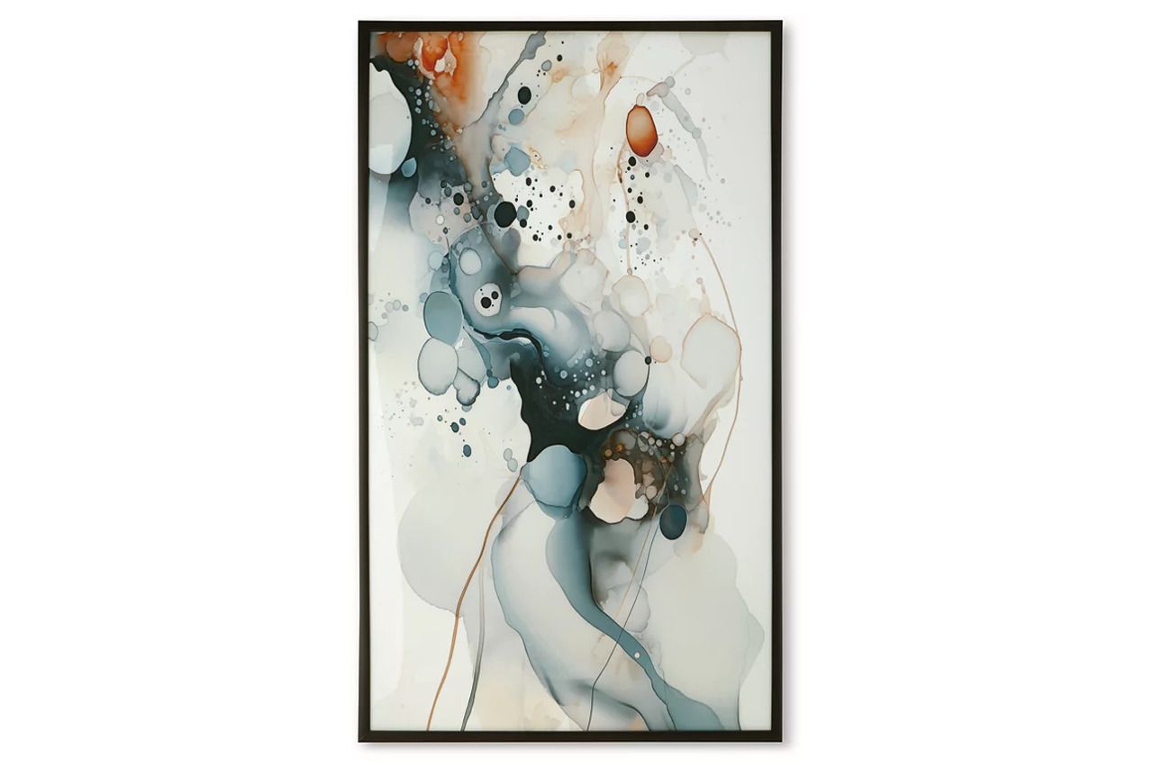 Foxenburg Wall Art In Blue/Amber/White A8000432