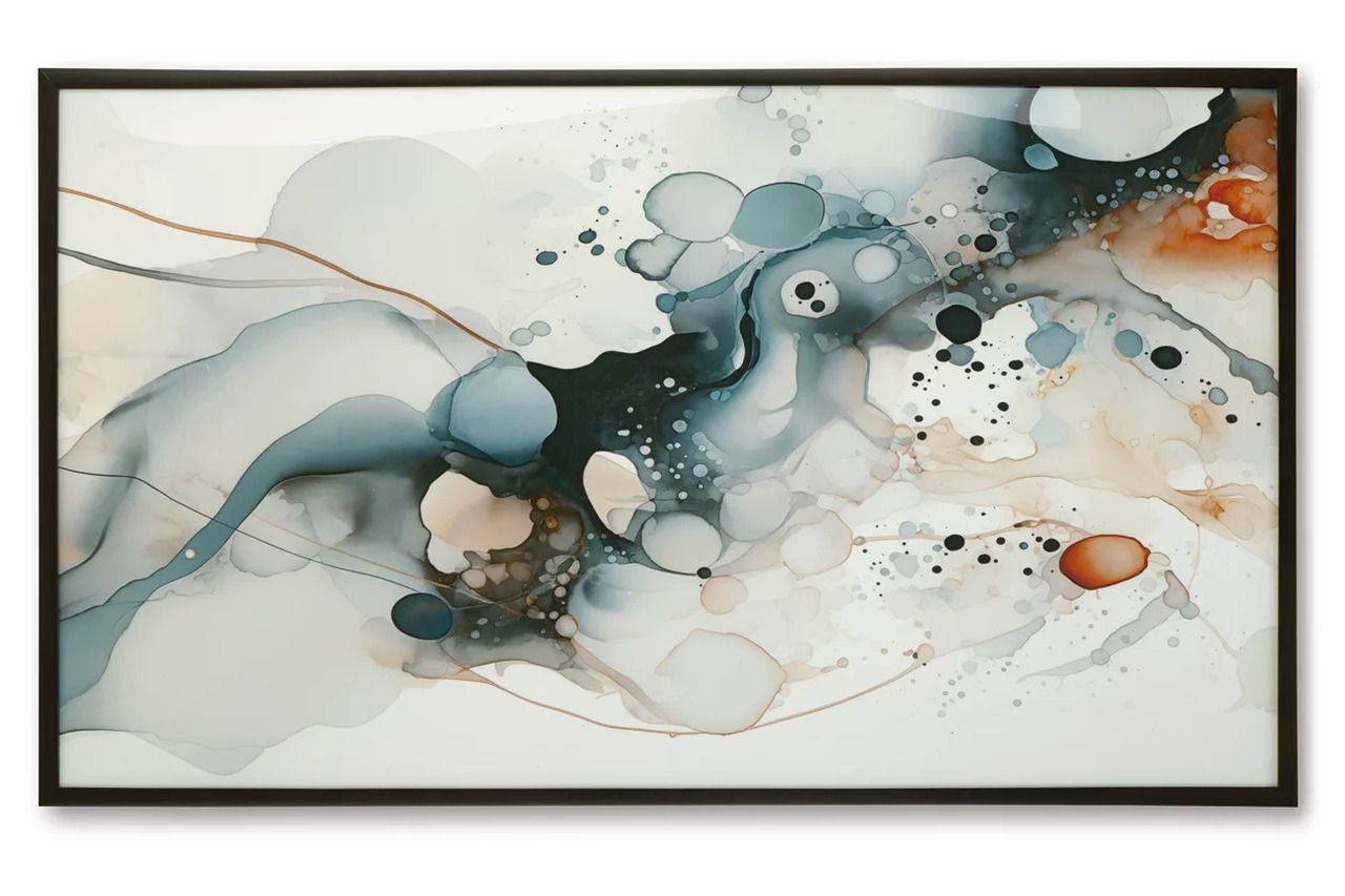 Foxenburg Wall Art In Blue/Amber/White A8000432