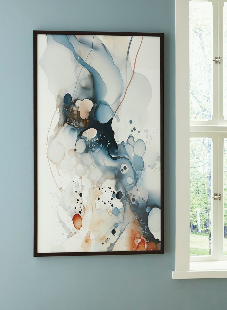 Foxenburg Wall Art In Blue/Amber/White A8000432