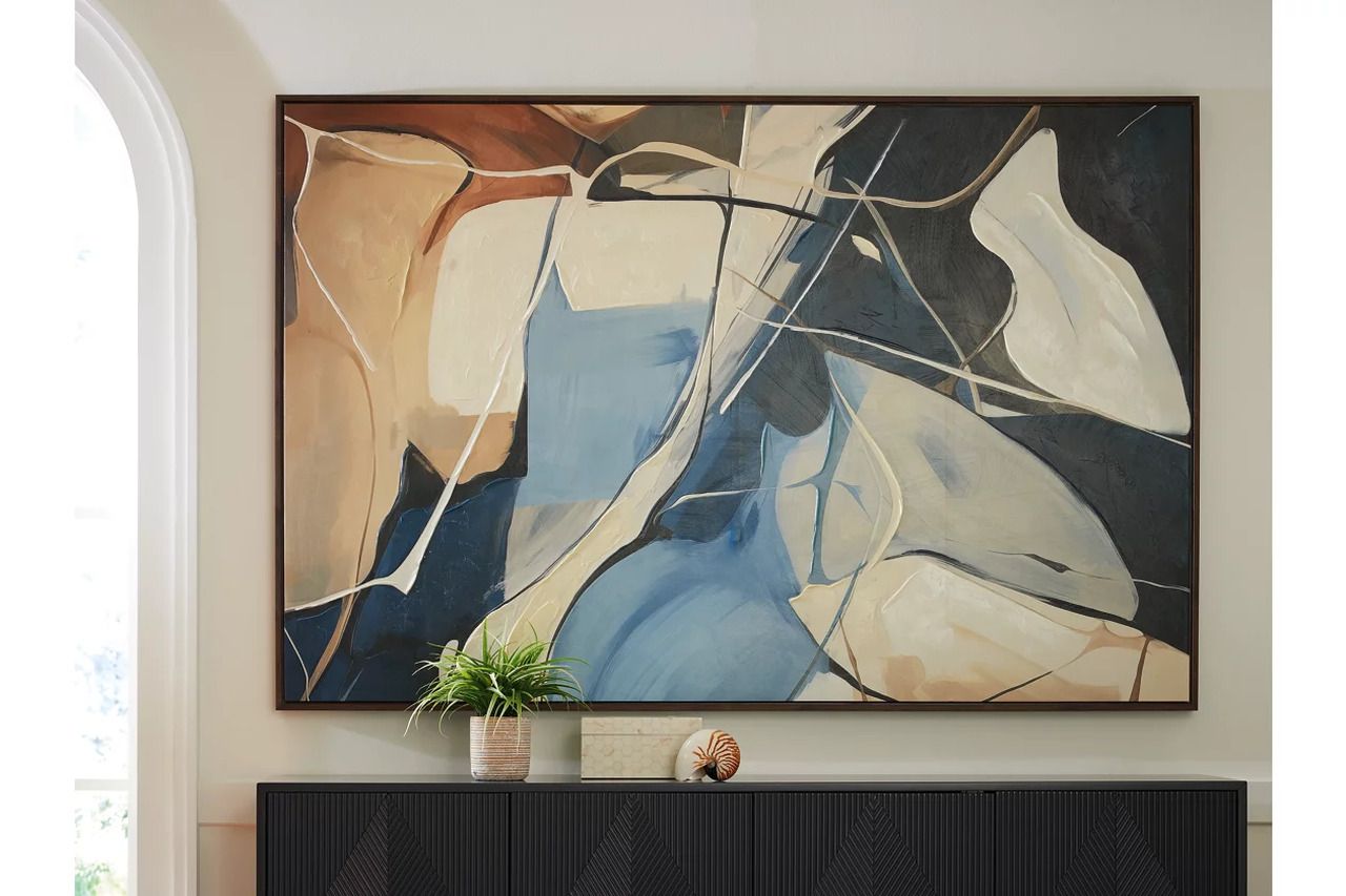Avalen Wall Art In Blue/Brown/Beige A8000433
