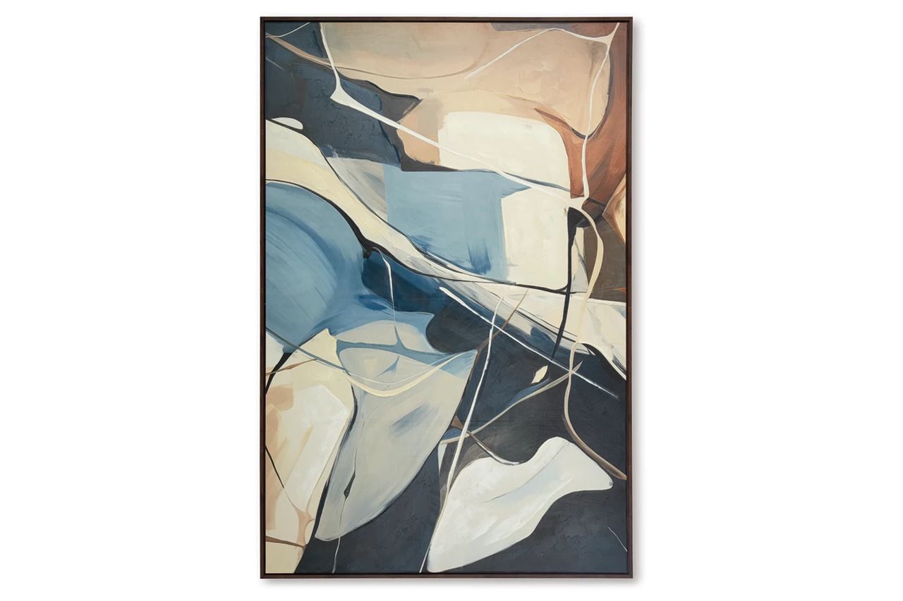 Avalen Wall Art In Blue/Brown/Beige A8000433