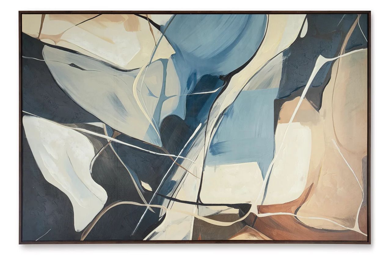Avalen Wall Art In Blue/Brown/Beige A8000433