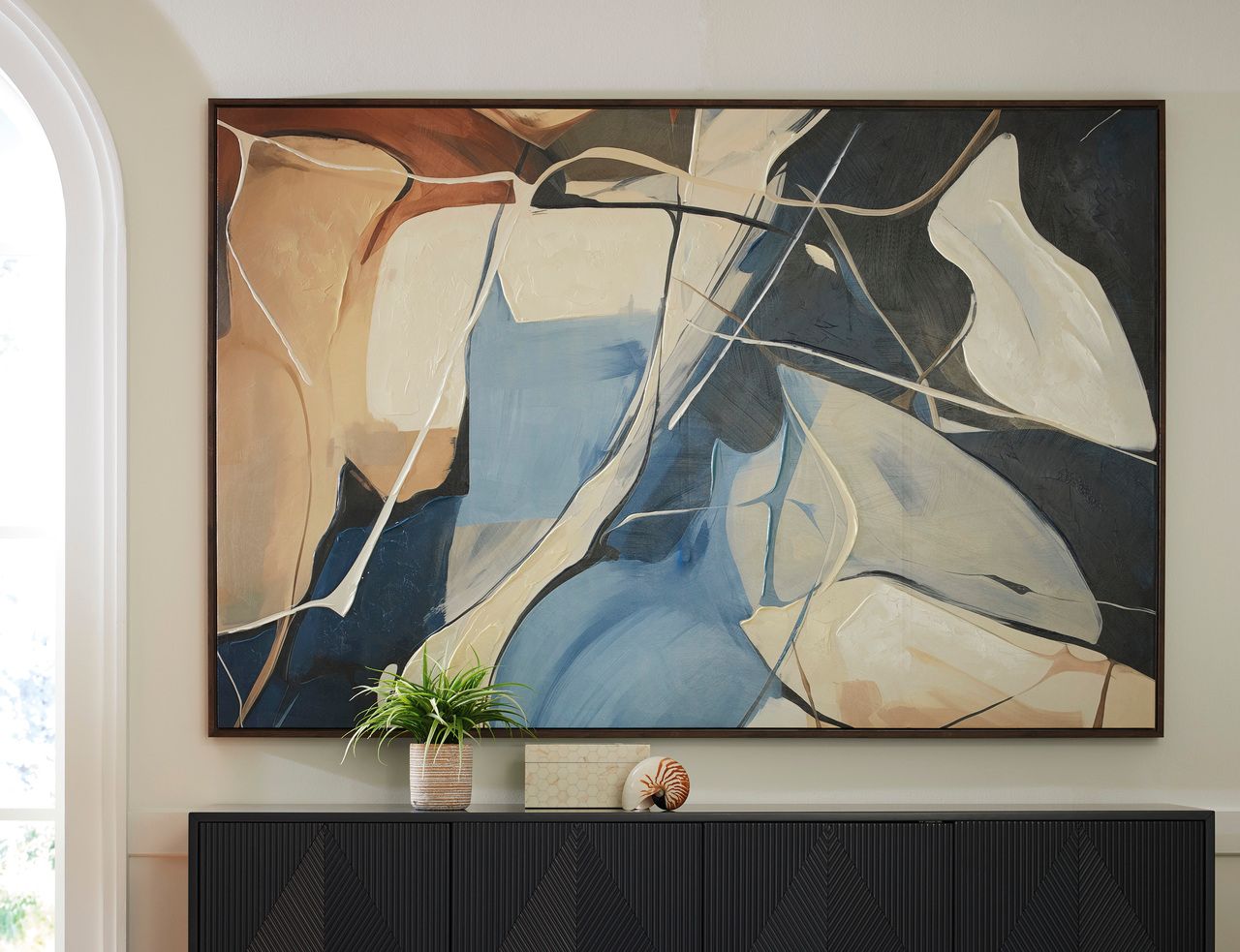 Avalen Wall Art In Blue/Brown/Beige A8000433