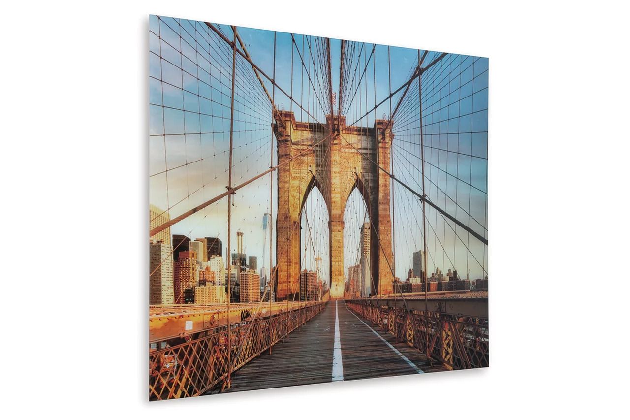 Shayward Wall Art In Blue and Amber A8000435