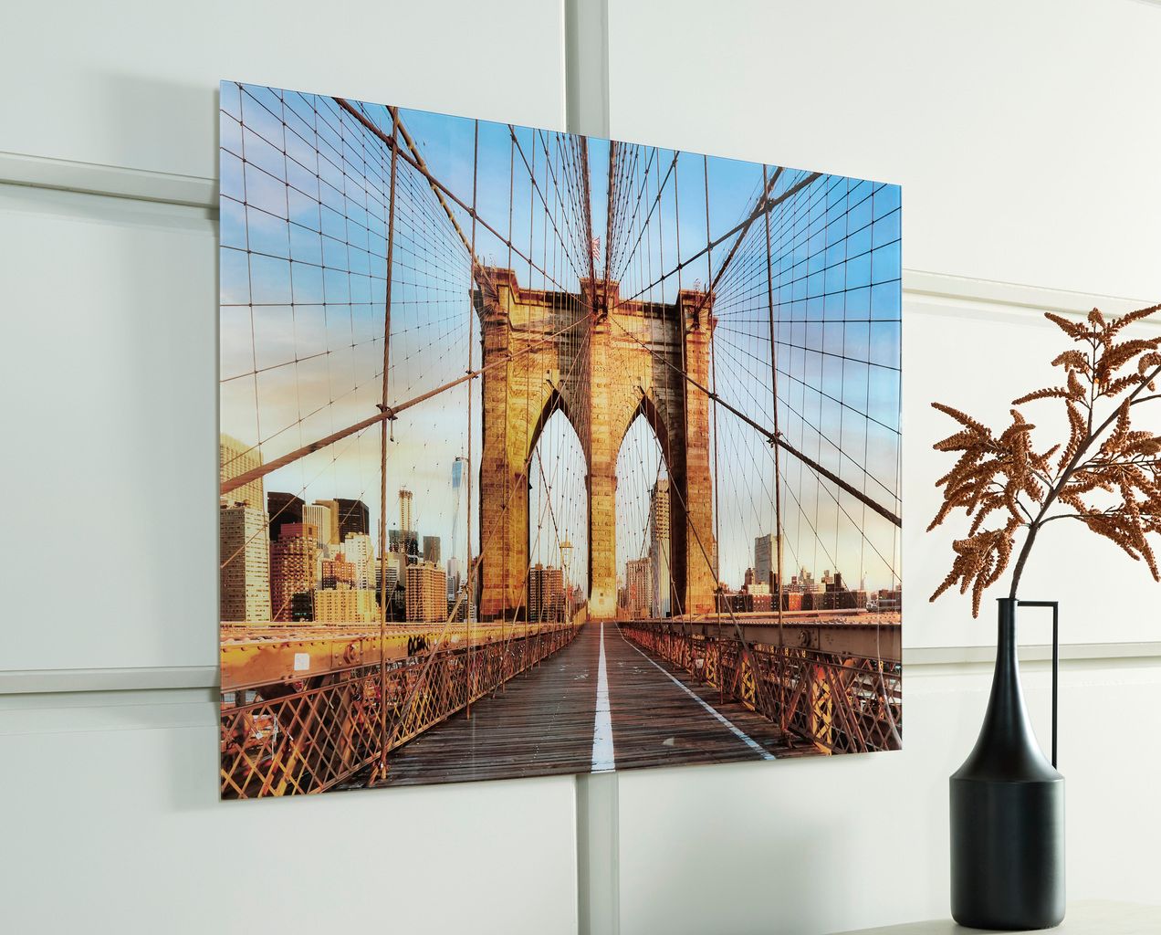 Shayward Wall Art In Blue and Amber A8000435