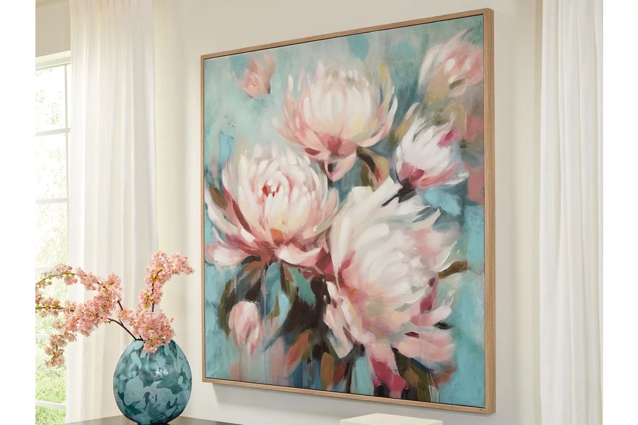 Parryville Wall Art In Aqua and Pink A8000440