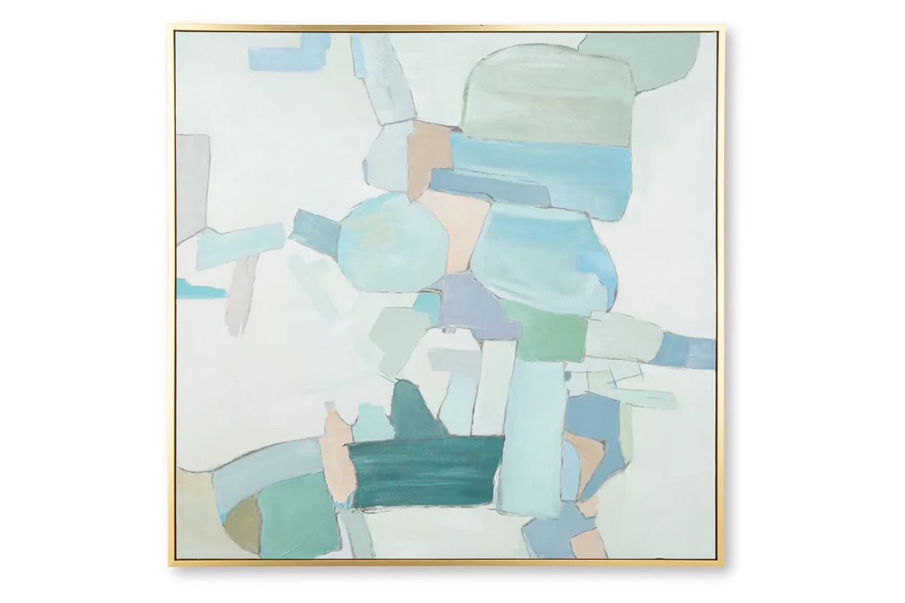 Wynburn Wall Art In White/Blue/Green A8000442