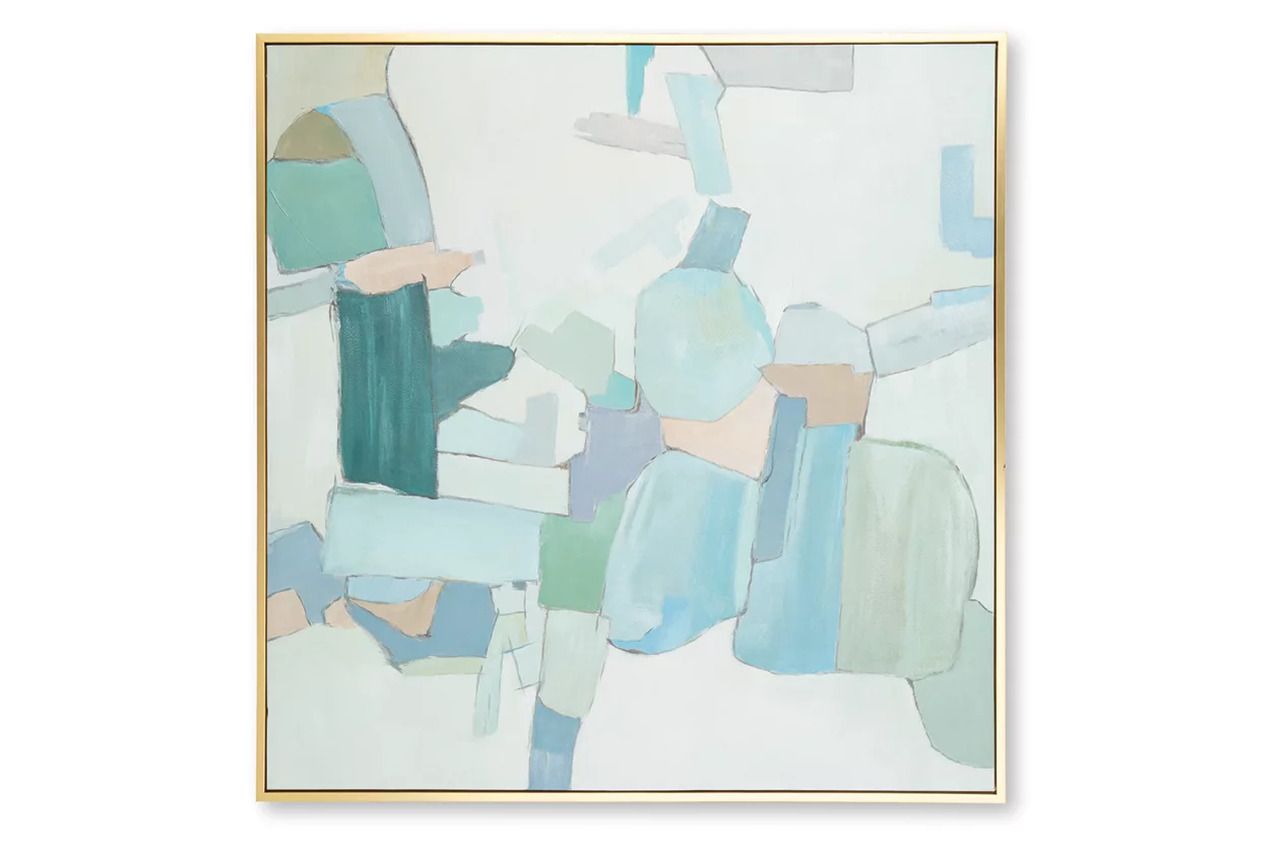 Wynburn Wall Art In White/Blue/Green A8000442