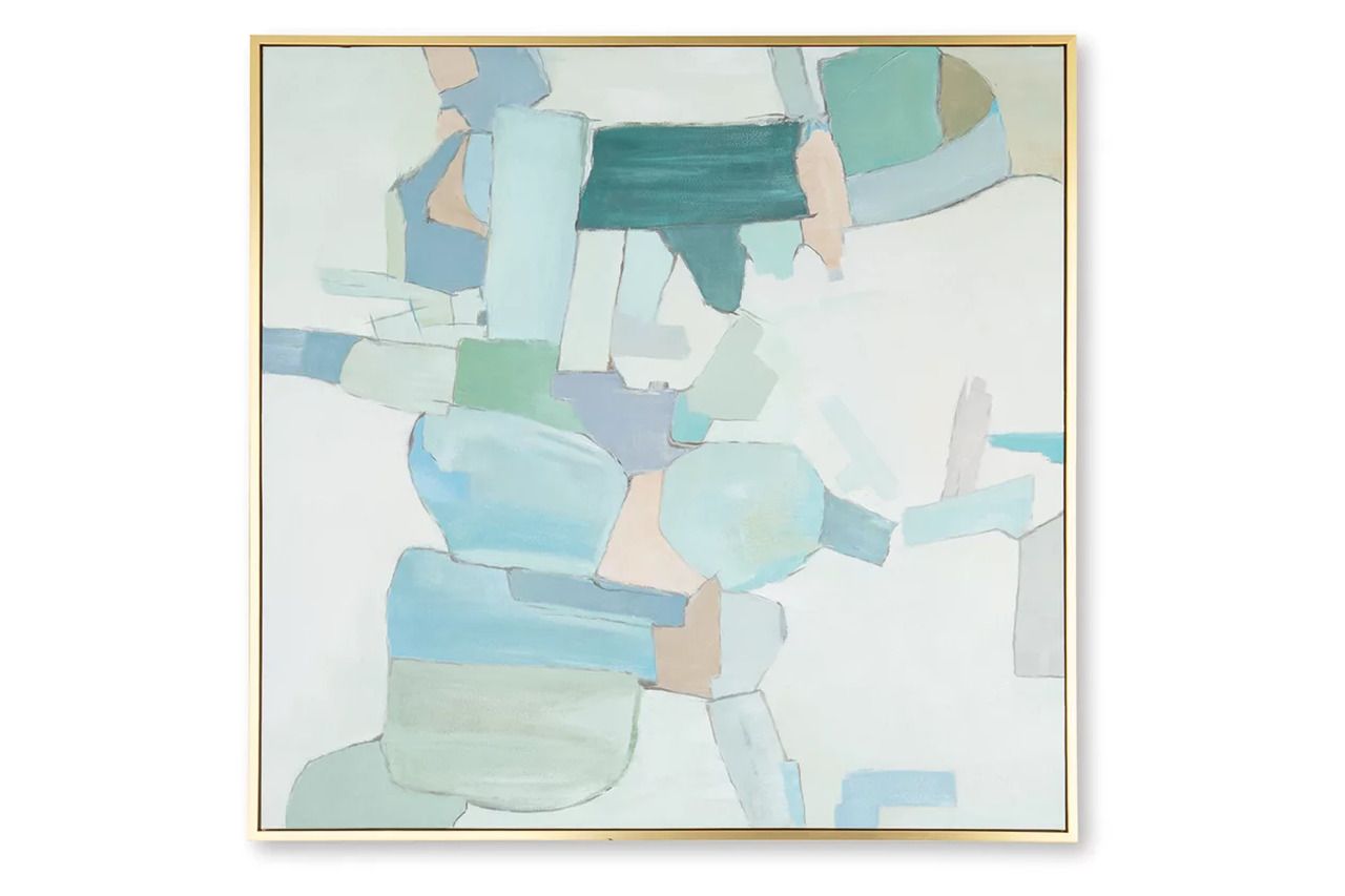 Wynburn Wall Art In White/Blue/Green A8000442