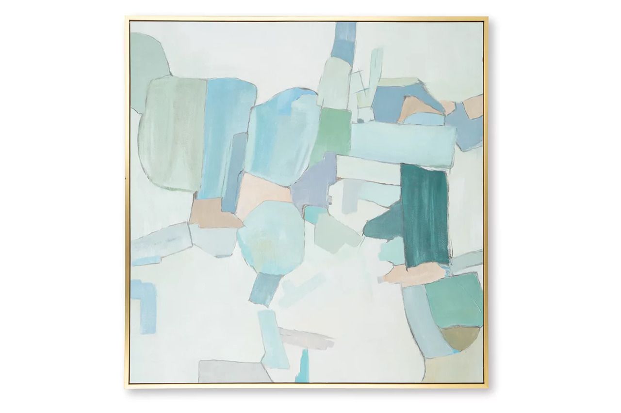 Wynburn Wall Art In White/Blue/Green A8000442