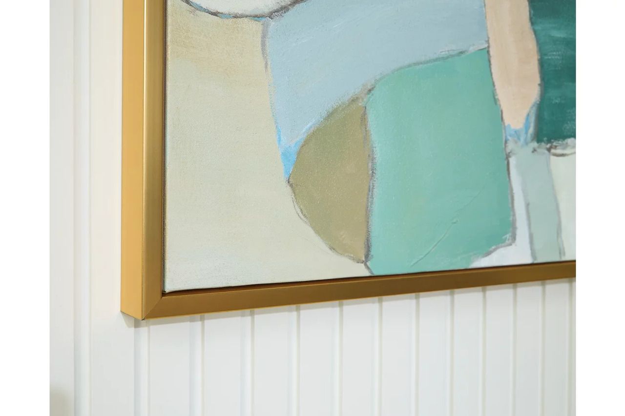 Wynburn Wall Art In White/Blue/Green A8000442