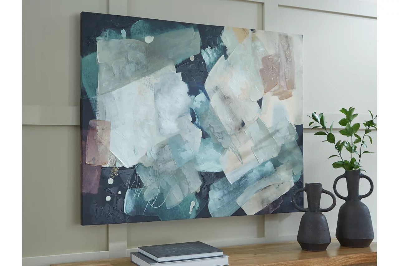 Keatsboro Wall Art In Blue and White A8000443