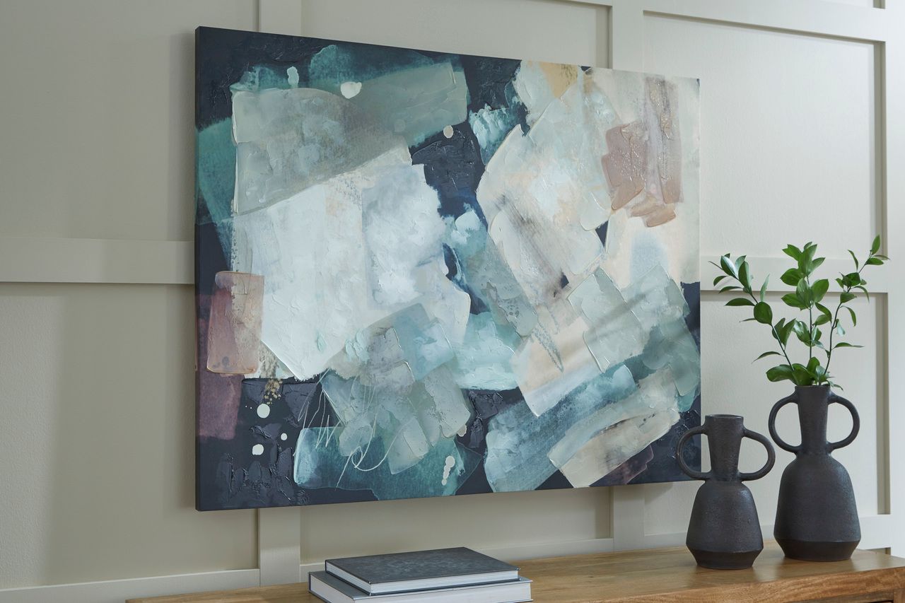 Keatsboro Wall Art In Blue and White A8000443