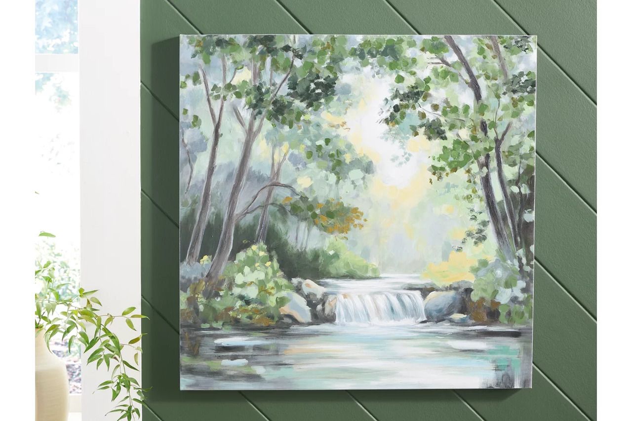Evermaddick Wall Art In Green/Gray/White A8000455