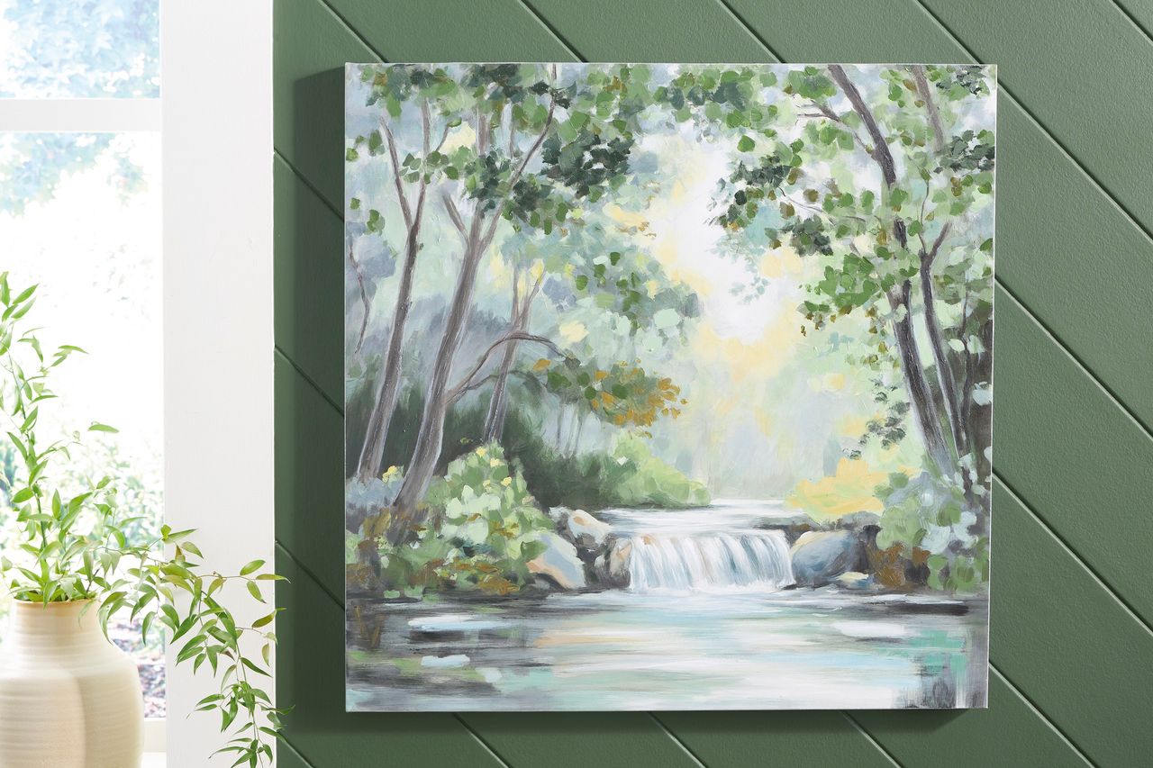 Evermaddick Wall Art In Green/Gray/White A8000455