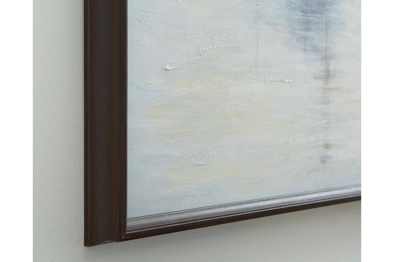 Worthney Wall Art In Blue/White/Brown A8000457