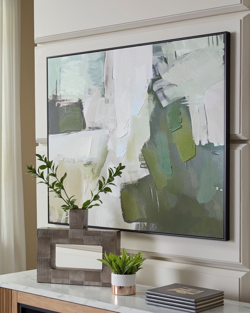 Vinick Wall Art In Green/Gray/White A8000459