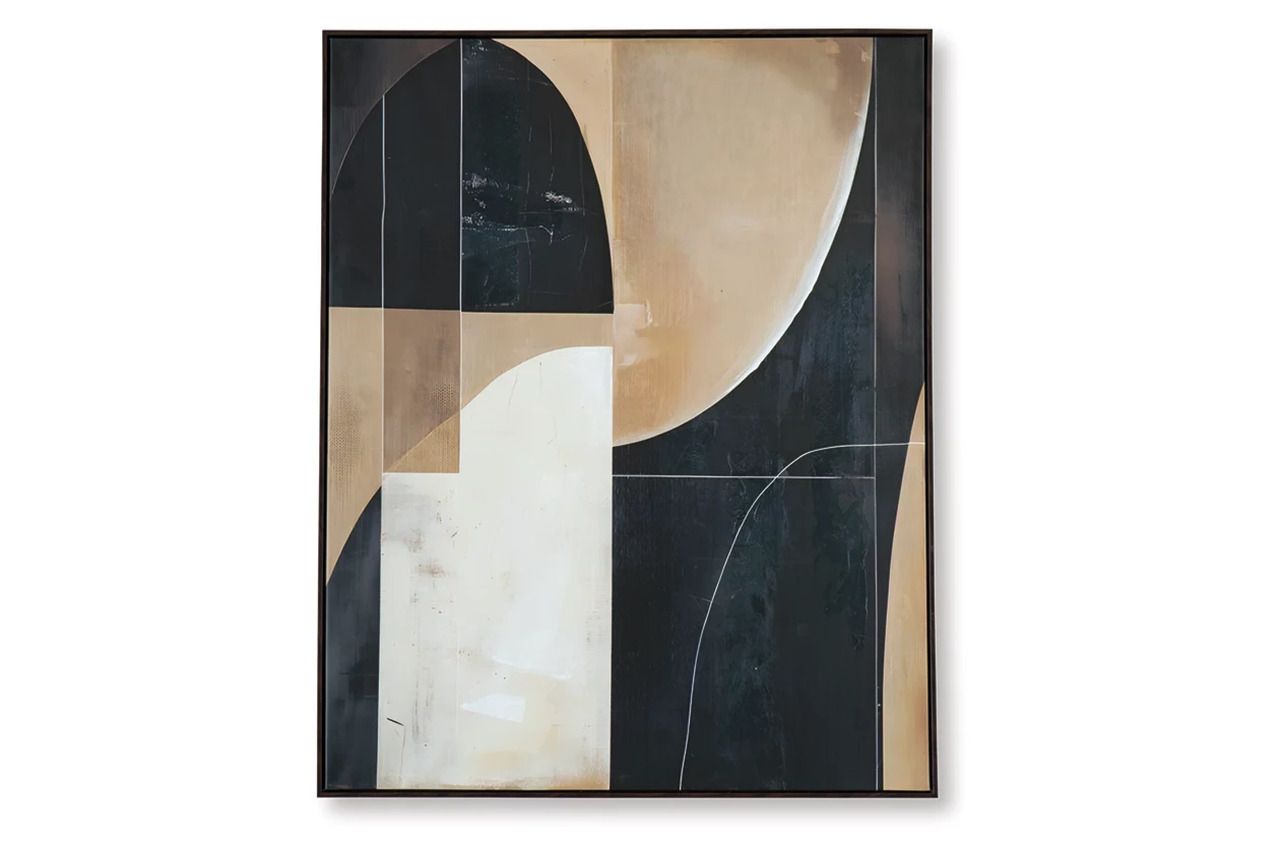 Ewanford Wall Art In Black and Brown and Tan A8000464